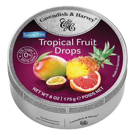 Cavendish & Harvey Sugar Free Tropical Fruit Tin - 175g-Auzzi Store