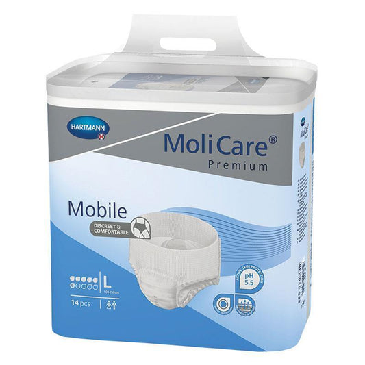 MoliCare Premium Mobile Pants Large 14-Pack, Antibacterial pH 5.5 Neutral – view 2