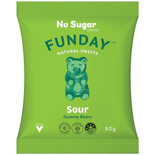 Funday Sour Vegan Gummy Bears - 50g