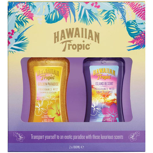 Hawaiian Tropic Golden Paradise Shimmer & Island Resort 100ml 2 Piece Set - Auzzistore
