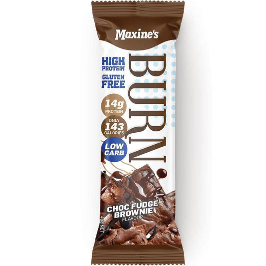 Maxine's Burn Bar Double Choc Fudge - 40g High Protein Snack - Auzzi Store