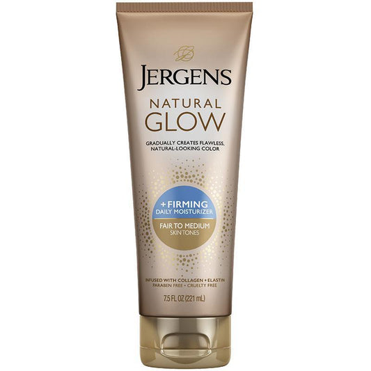 Jergens Natural Glow Skin Firming Moisturiser for Fair to Medium Skin Tones - 221ml - Auzzi Store