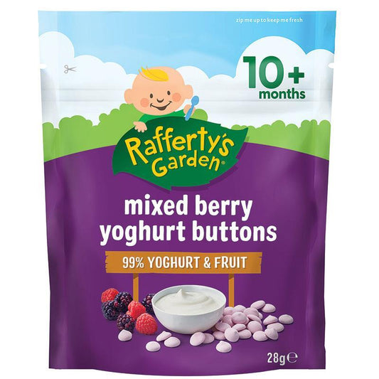 Raffertys Garden 10+ Months Mixed Berry Yoghurt Buttons 28g