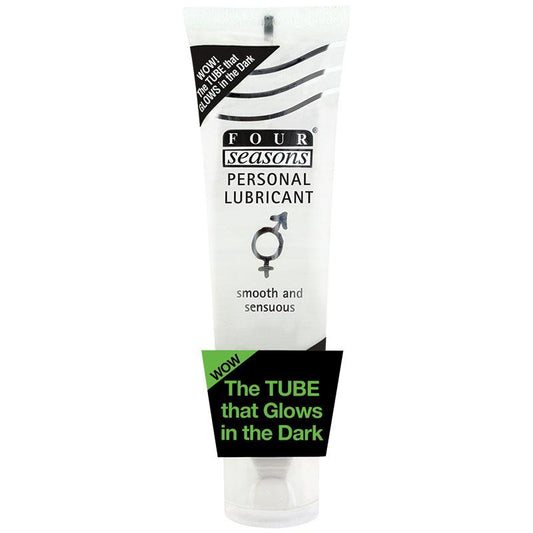 Four Seasons Water-Based Lubricant 100ml - Glow in Dark Tube, Enhances Sensitivity
