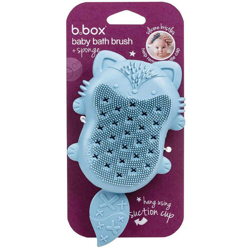 B.Box Baby Bath Brush & Sponge - Adorable Fox Design