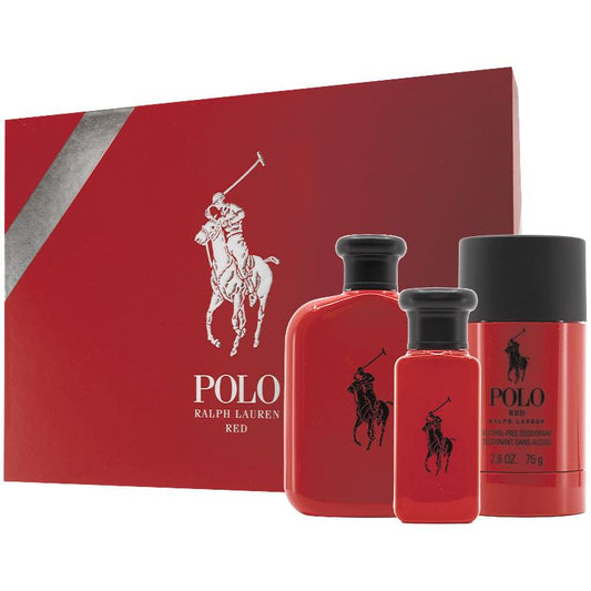 Ralph Lauren Polo Red Eau de Toilette 125ml 3 Piece Set - Auzzistore