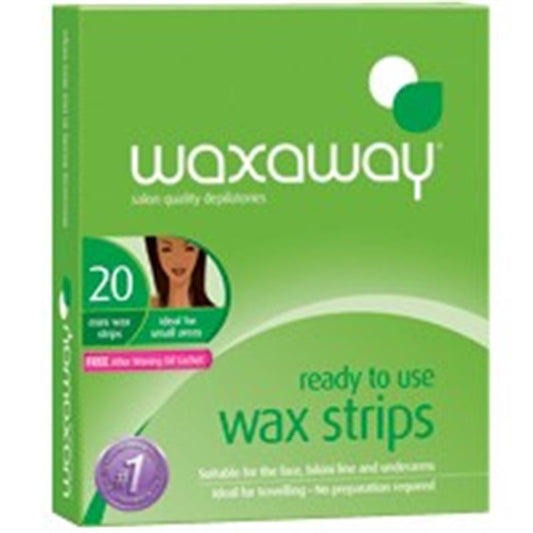 Waxaway Ready To Use Wax Face Strips - 20 Strips-Auzzi Store