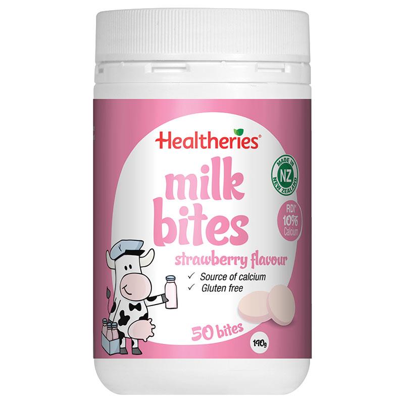 Healtheries Strawberry Milk Bites 50 x 190g, Calcium, Gluten-Free