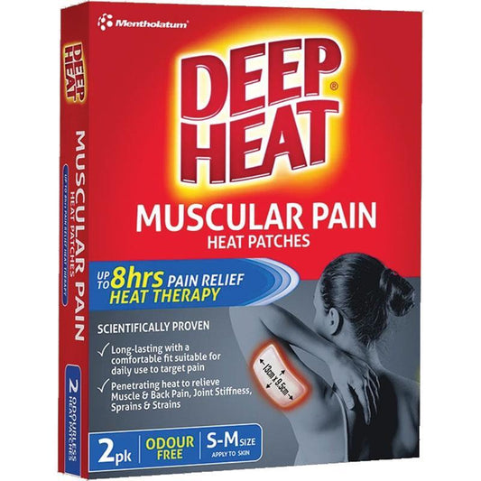 Deep Heat Regular Patches - 2 Pack for Targeted Pain Relief - Auzzi Store