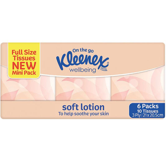 Kleenex Soft Lotion - 10 x 6 Packs for Extra Comfort-Auzzi Store