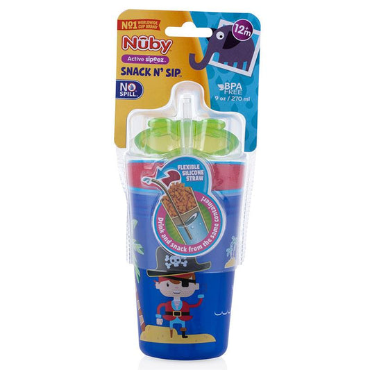 Nuby Snack n Sip Cup 270ml - Versatile and Convenient for Kids - Auzzi Store