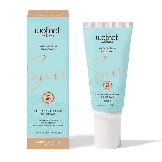 WotNot Natural Face Sunscreen BB Cream SPF 40+ Beige - 60g