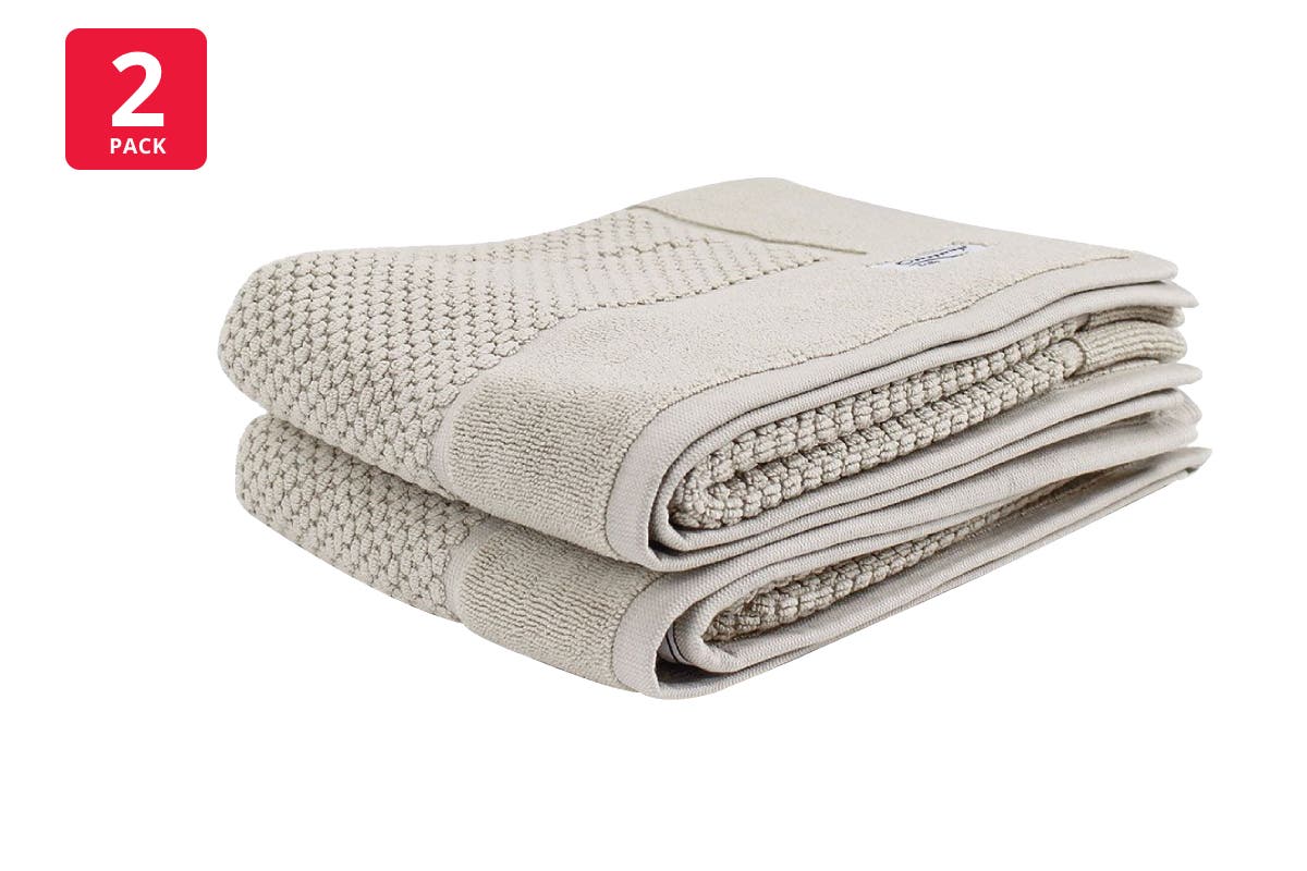 Onkaparinga Set of 2 850GSM Avalon Bath Mats (Soft Sand)