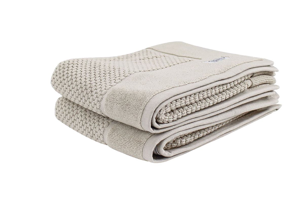 Onkaparinga Set of 2 850GSM Avalon Bath Mats (Soft Sand)