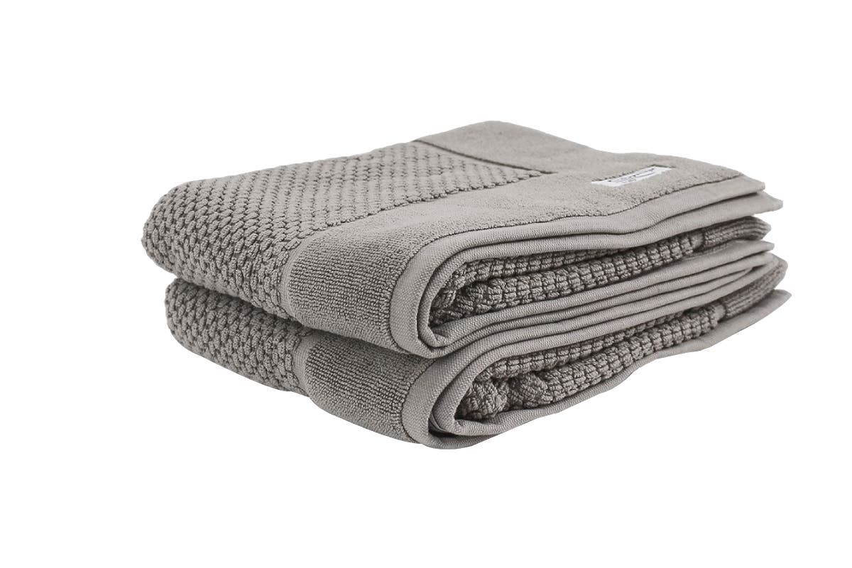 Onkaparinga Set of 2 850GSM Avalon Bath Mats (Warm Silver)