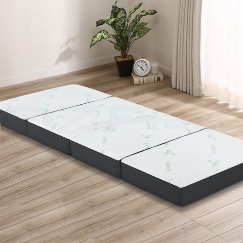Giselle Bedding Foldable Mattress Folding Foam Sofa Bed Mat Bamboo - Auzzistore