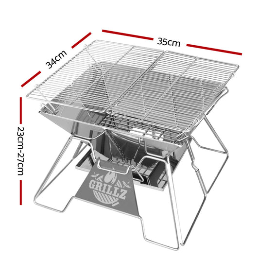 Grillz Fire Pit BBQ Grill with Carry Bag Portable – view 2