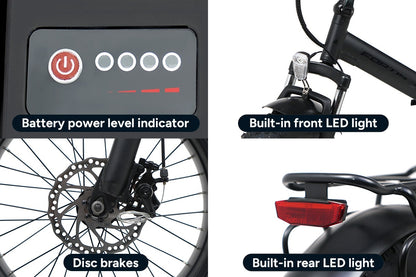 Fortis Shimano 6-Speed 20" Foldable Electric Bike