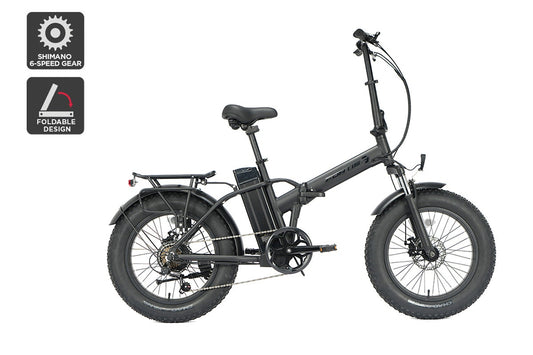 Fortis Shimano 6-Speed 20" Foldable Electric Bike - Auzzistore