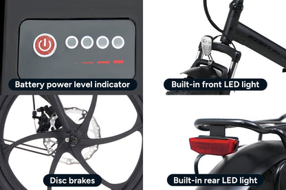 Fortis Shimano 7-Speed 20" Foldable Electric Bike