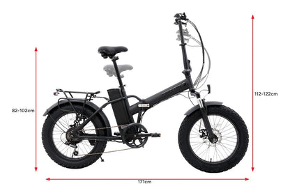 Fortis Shimano 7-Speed 20" Fat Tyre Foldable Electric Bike