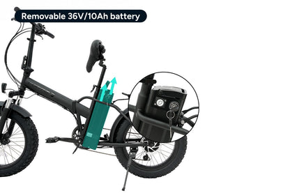 Fortis Shimano 7-Speed 20" Fat Tyre Foldable Electric Bike