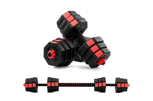 Fortis 20kg Adjustable Weights Dumbbell & Barbell Set