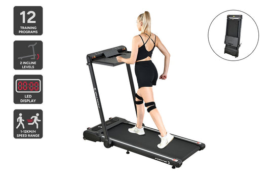 Fortis 420mm Foldable Walking and Jogging Manual Incline Treadmill