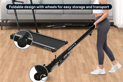 Fortis 420mm Foldable Walking and Jogging Manual Incline Treadmill