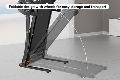 Fortis 400mm Foldable Incline Treadmill