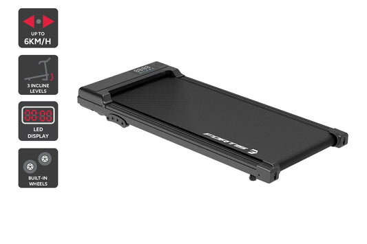 Fortis Walking Pad with Incline (Black) - Auzzistore