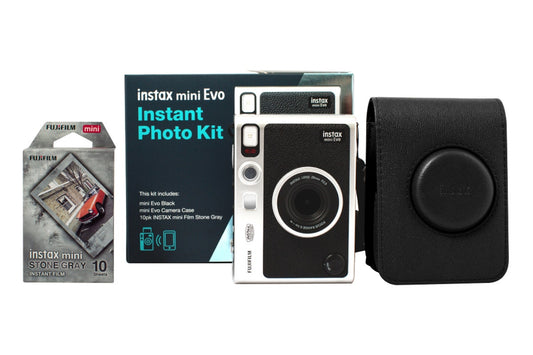 Fujifilm Instax Mini EVO Instant Camera Bundle (Black)
