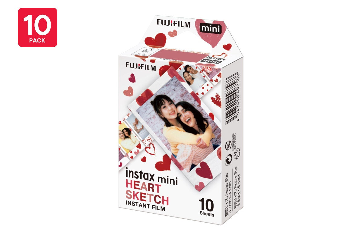 Fujifilm Instax Mini Heart Sketch Film (10 Pack)