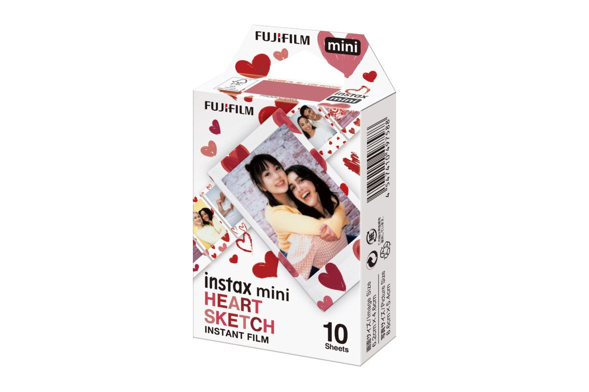 Fujifilm Instax Mini Heart Sketch Film (10 Pack)