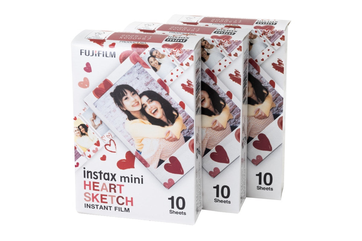 Fujifilm Instax Mini Heart Sketch Film (30 Pack)