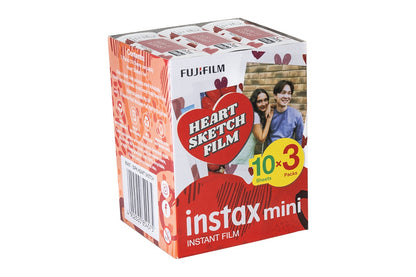 Fujifilm Instax Mini Heart Sketch Film (30 Pack)