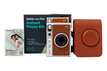Fujifilm Instax Mini EVO Instant Camera Bundle (Brown)