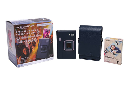 Fujifilm Instax Mini LiPlay Instant Camera Bundle (Midnight Blue)