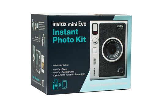 Fujifilm Instax Mini EVO Instant Photo Kit Bundle (Black)