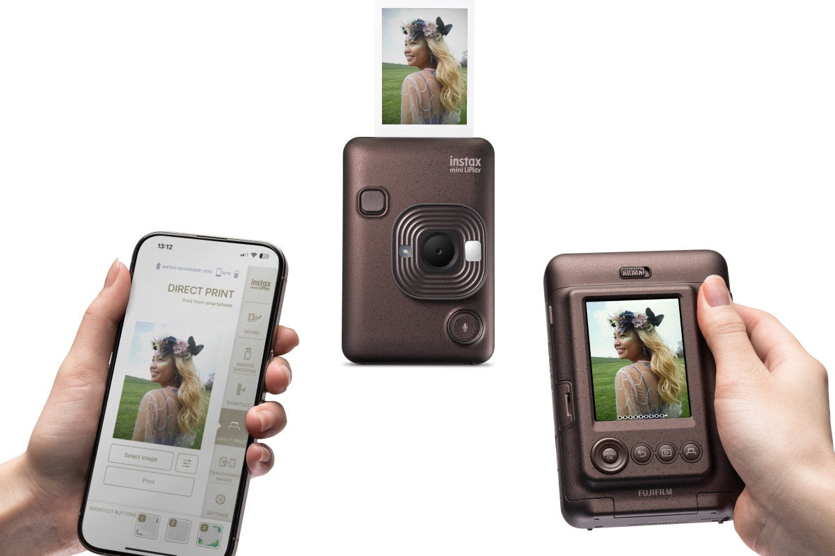 Fujifilm Instax Mini LiPlay 2-in-1 Hybrid Instant Camera and Smartphone Printer (Deep Bronze)