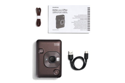 Fujifilm Instax Mini LiPlay 2-in-1 Hybrid Instant Camera and Smartphone Printer (Deep Bronze)