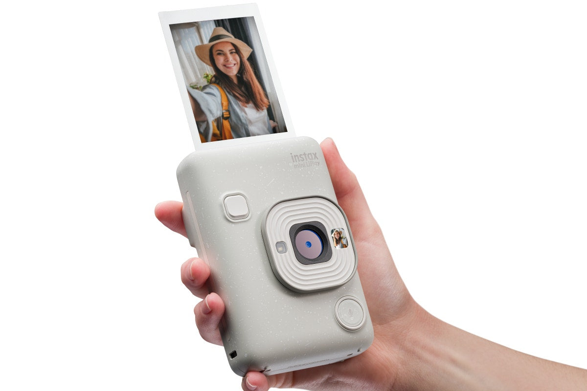 Fujifilm Instax Mini LiPlay 2-in-1 Hybrid Instant Camera and Smartphone Printer (Misty White)