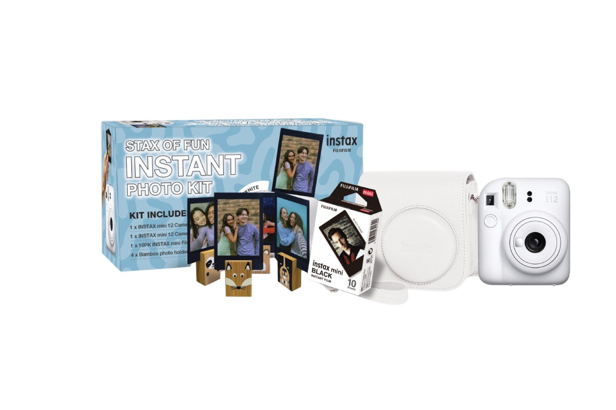 Fujifilm Instax Mini 12 Christmas Bundle (Clay White)