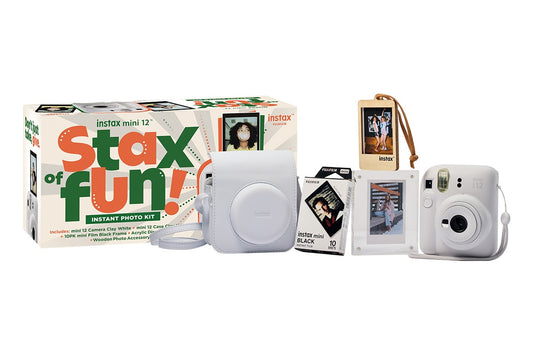 Fujifilm Instax Mini 12 Memory Maker Bundle (Clay White)