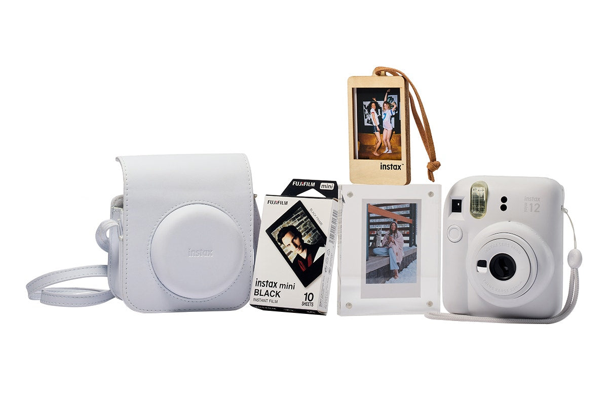 Fujifilm Instax Mini 12 Memory Maker Bundle (Clay White)