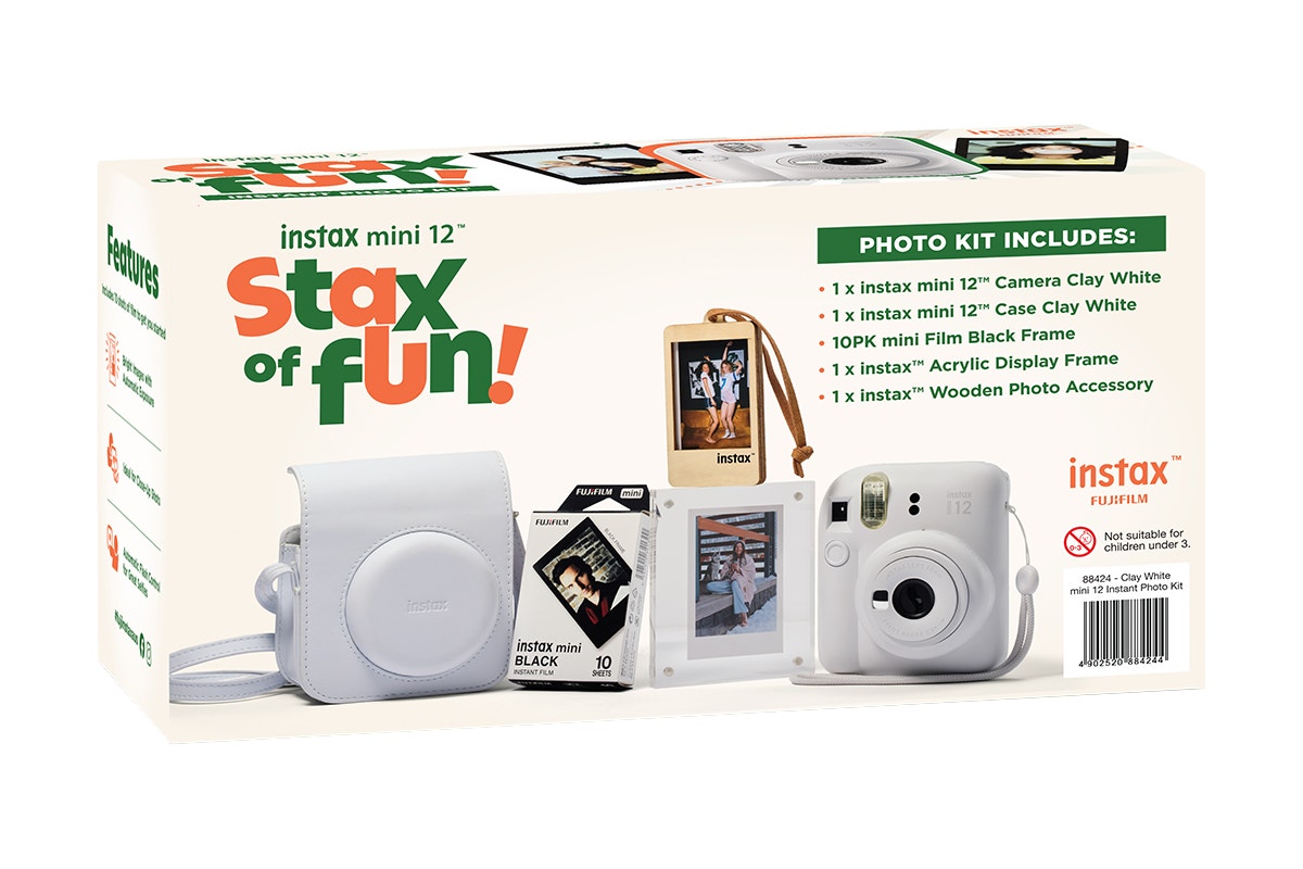 Fujifilm Instax Mini 12 Memory Maker Bundle (Clay White)