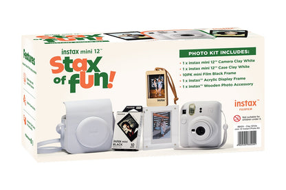Fujifilm Instax Mini 12 Memory Maker Bundle (Clay White)
