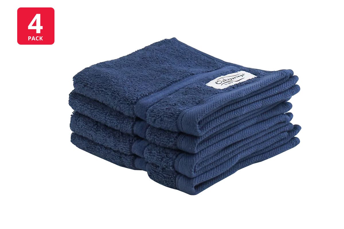 Onkaparinga Set of 4 600GSM Flinders Face Washers (Denim)