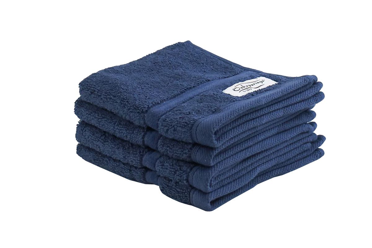 Onkaparinga Set of 4 600GSM Flinders Face Washers (Denim)