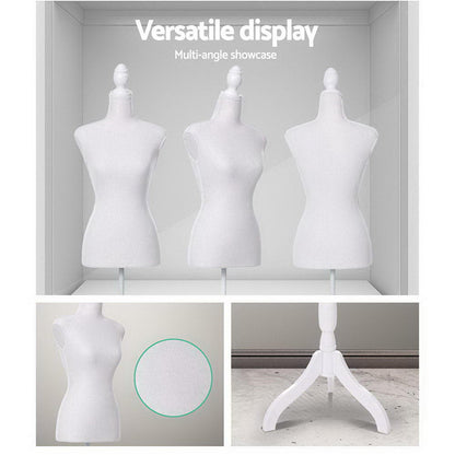 Female Mannequin 170cm Model Dressmaker Clothes Display Torso Tailor Wedding White | Auzzi Store